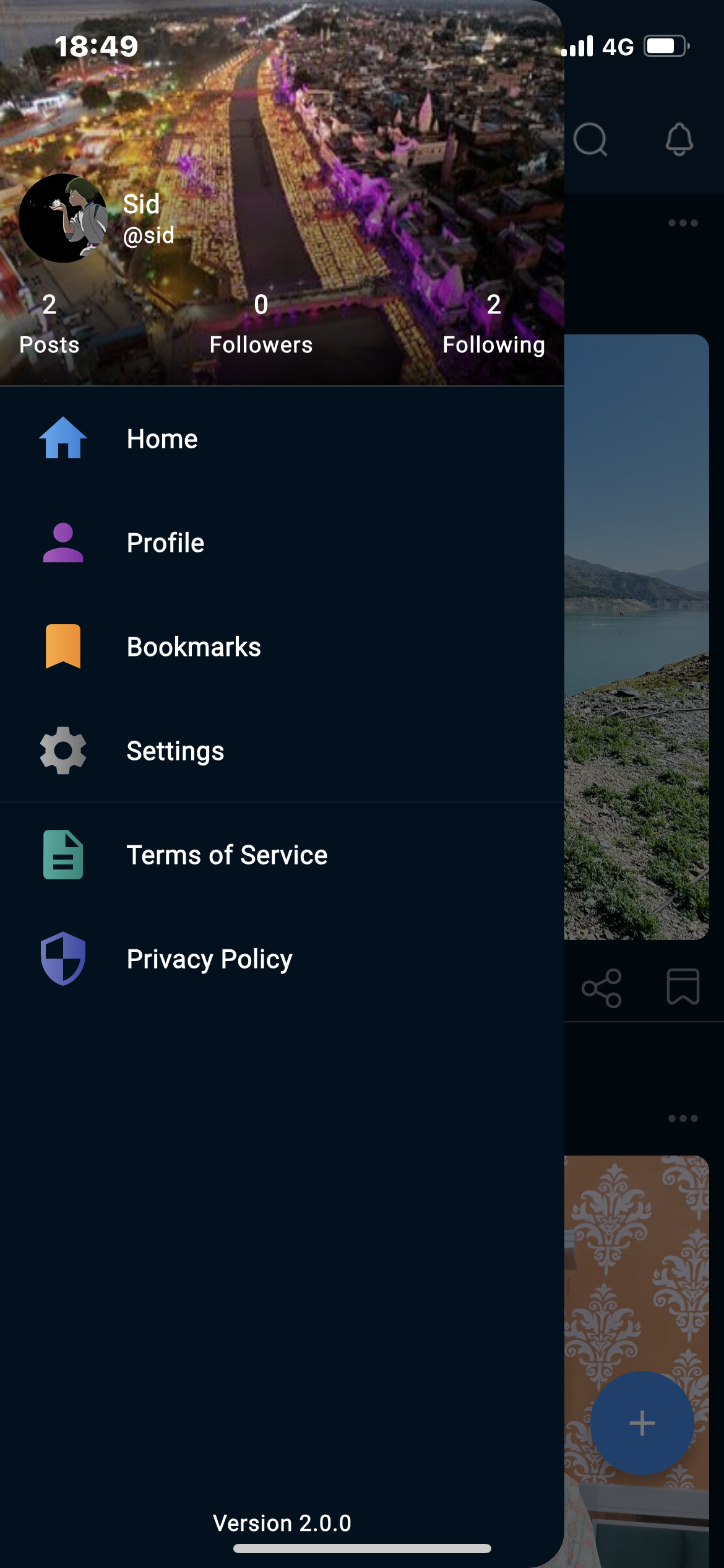 Linkyards Menu Screen